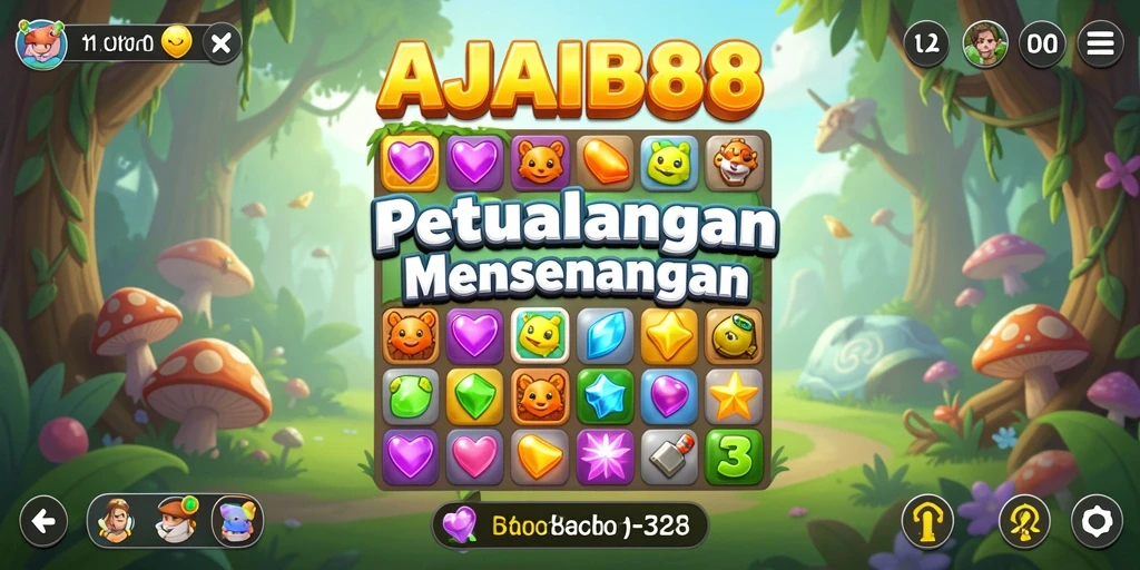 Tampilan gameplay menawan AJAIB88 dalam aksi Match-3.