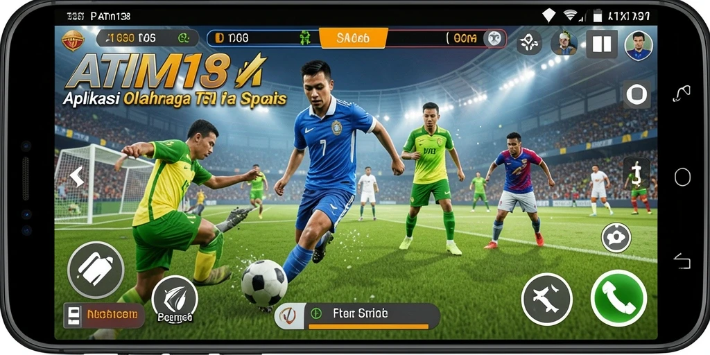 Tampilan gameplay seru yang menggambarkan pertandingan olahraga.