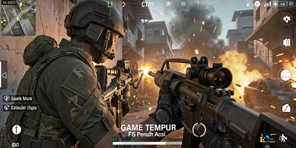 Screenshot dari gameplay C789 yang mendebarkan dan penuh aksi.