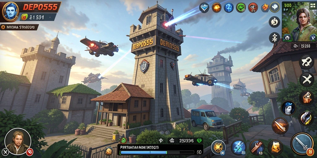 Tampilan gameplay menakjubkan DEPO555 yang memukau di setiap level.