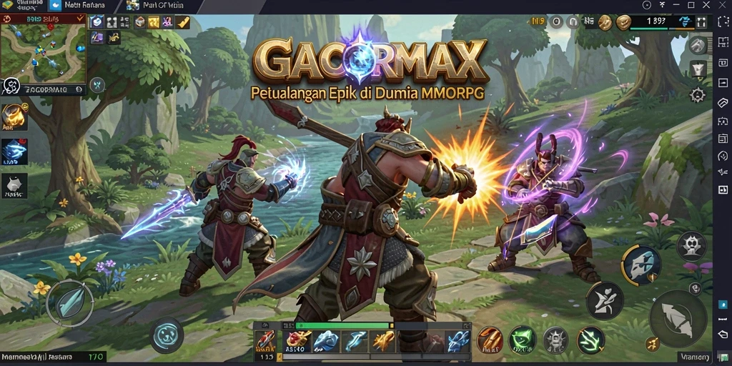Screenshot gameplay GACORMAX menampilkan aksi pertarungan yang menegangkan.