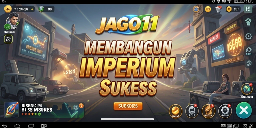 Screenshot JAGO11 menampilkan gameplay pengelolaan bisnis yang menarik.