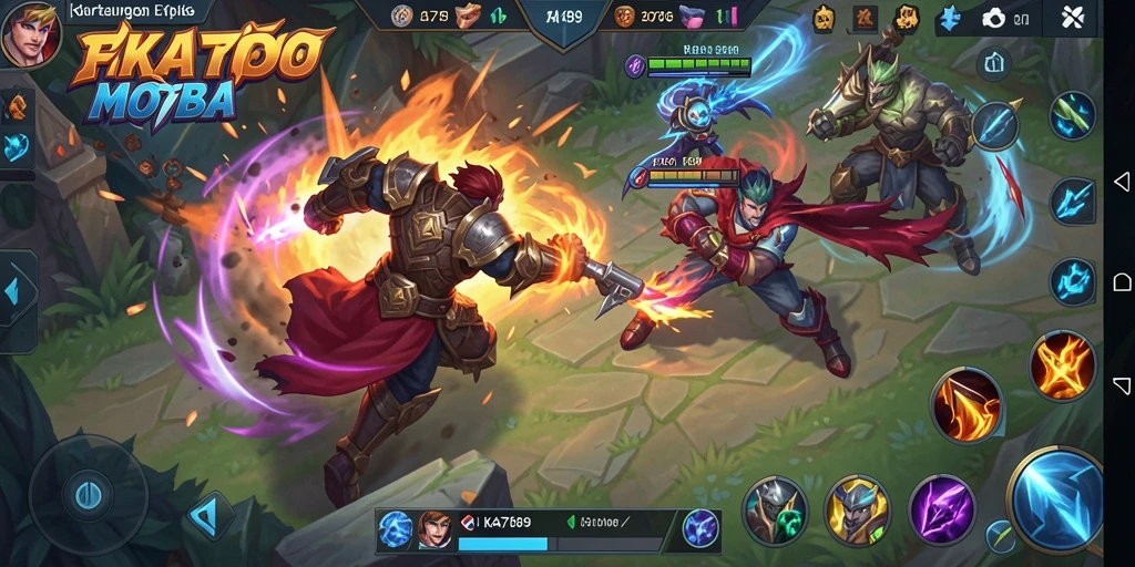 Gameplay seru dalam pertarungan MOBA KA789.