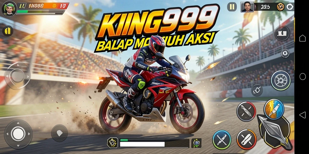 Gameplay balapan motor yang mendebarkan dan seru di KING999.