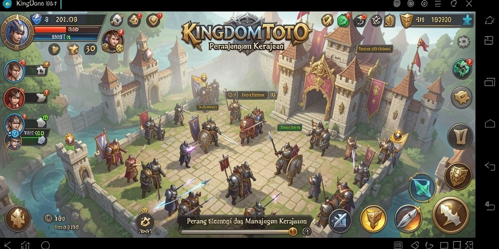Tangkapan layar dari gameplay menarik KINGDOMTOTO yang menunjukkan pertarungan strategis.