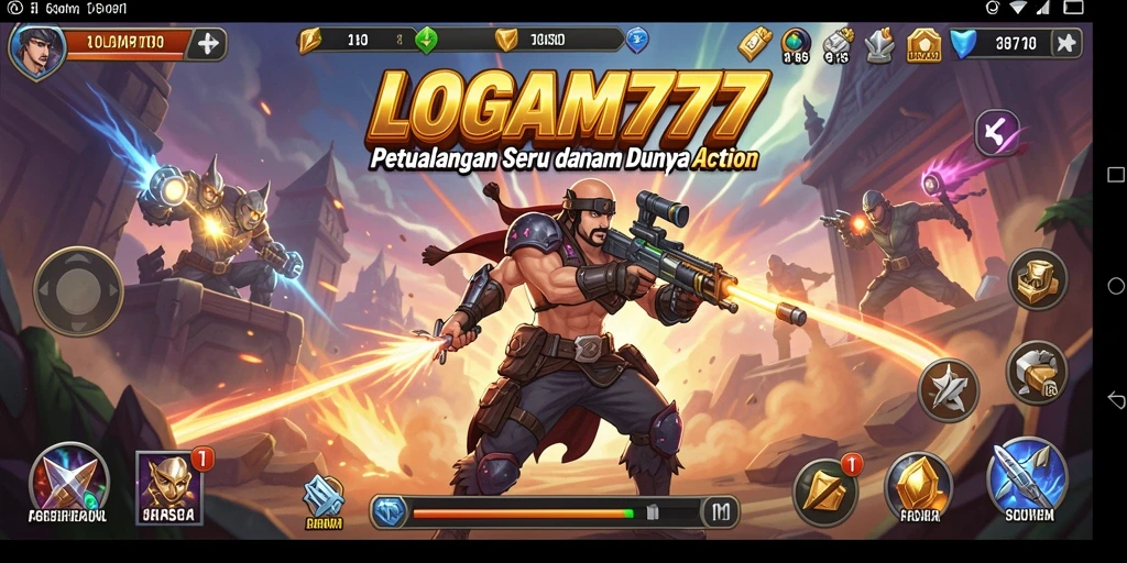 Tampilan gameplay seru dan mendebarkan dalam LOGAM777.