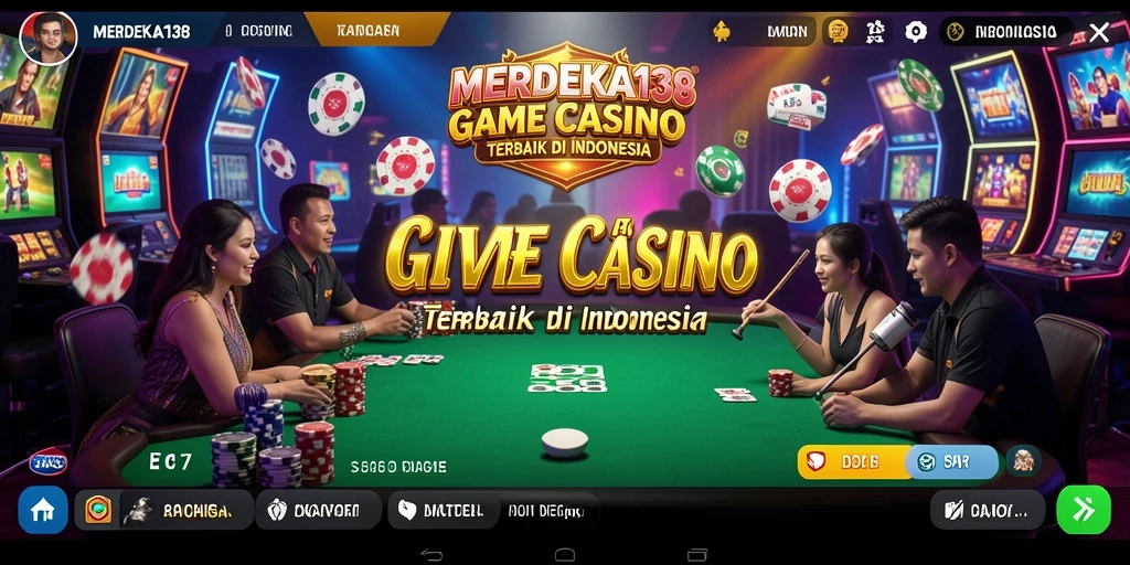 Tampilan gameplay Live Casino yang mendebarkan dan interaktif di MERDEKA138.