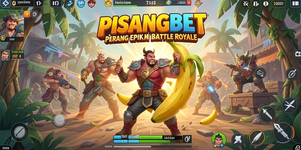 Screenshot PISANGBET menampilkan pertempuran Battle Royale yang seru.