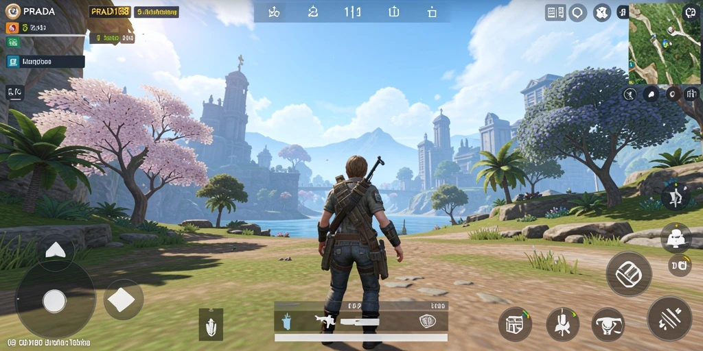 Gameplay menjelajahi dunia terbuka yang menakjubkan di PRADA188.