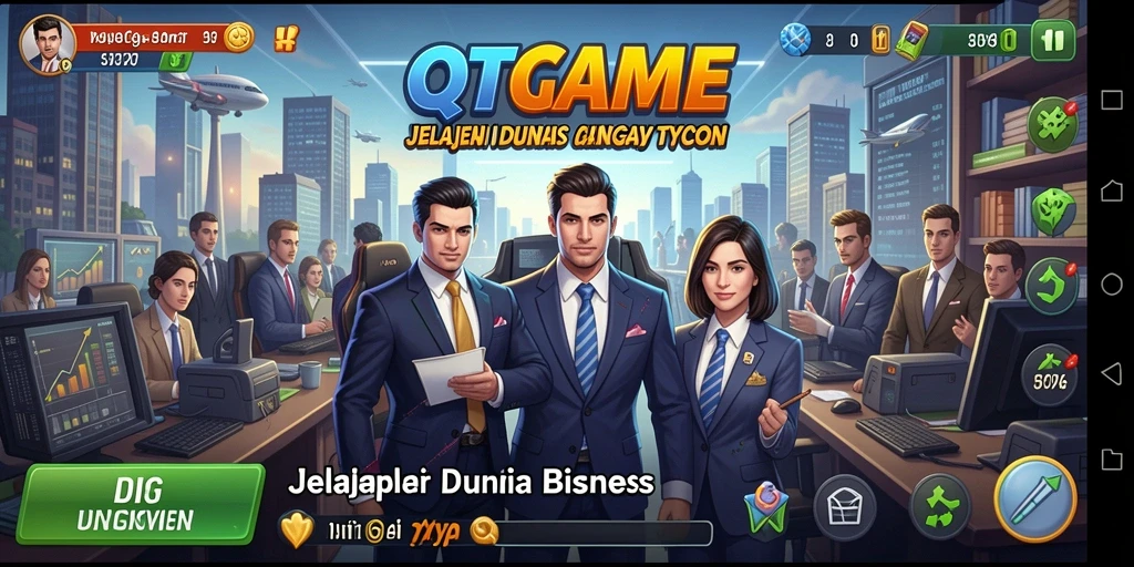 Menampilkan gameplay strategis Tycoon yang menarik dan penuh tantangan.
