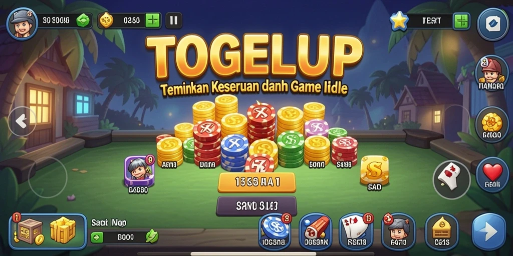 Screenshot gameplay TOGELUP menampilkan karakter sedang mengumpulkan item.