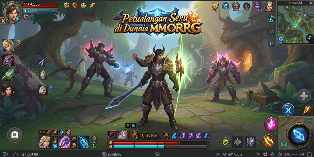 Tampilan gameplay <strong>VITA555</strong> yang menakjubkan dalam dunia MMORPG.